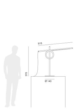 Pallucco Tangent Mini - Weiße Tischleuchte - design Jenkins & Uhnger