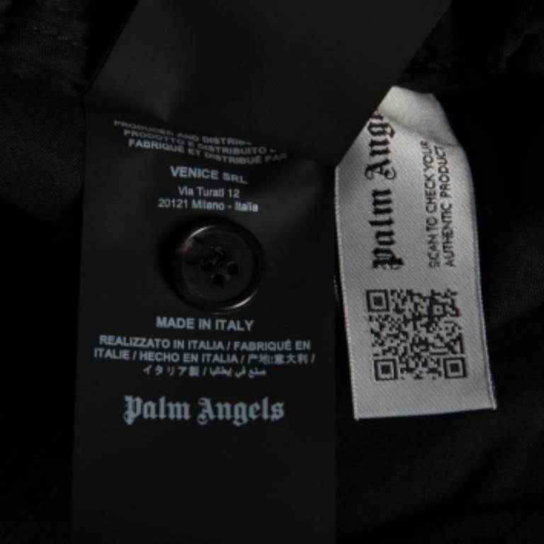 Palm Angels Schwarze Shorts mit Streifen aus Baumwolle, M im Angebot 3