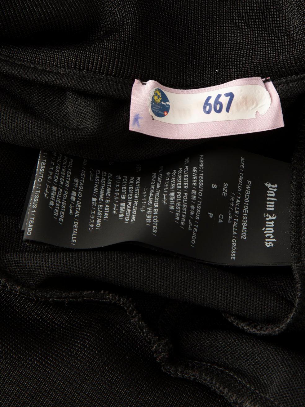 Palm Angels Black Off The Shoulder Track Jacket Taille S Bon état - En vente à London, GB