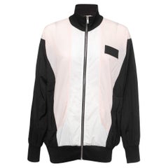  Palm Angels Black/Pink Colorblock Nylon Track Jacket S