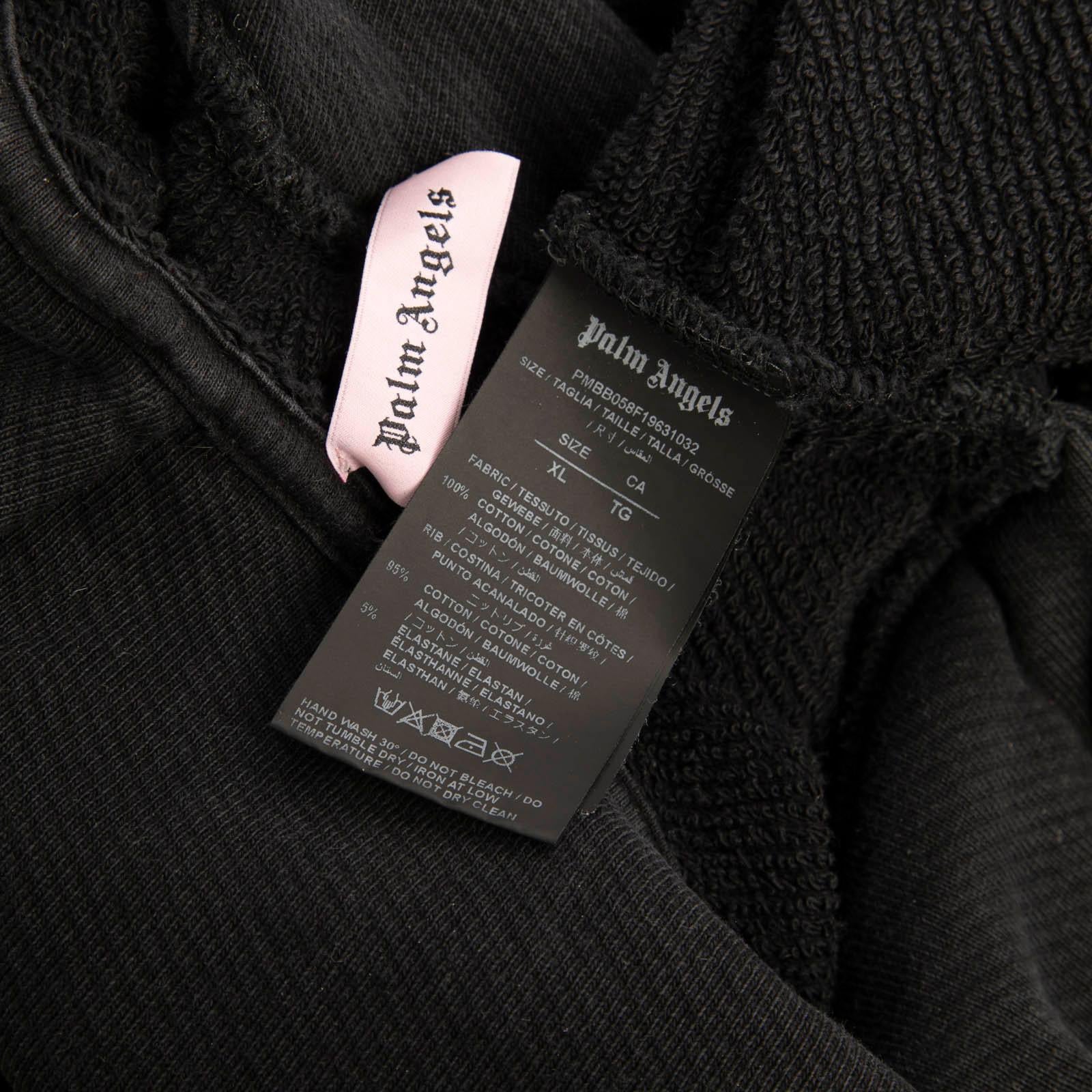 Palm Angels Sweat à capuche graphique imprimé noir Taille XL en vente 5