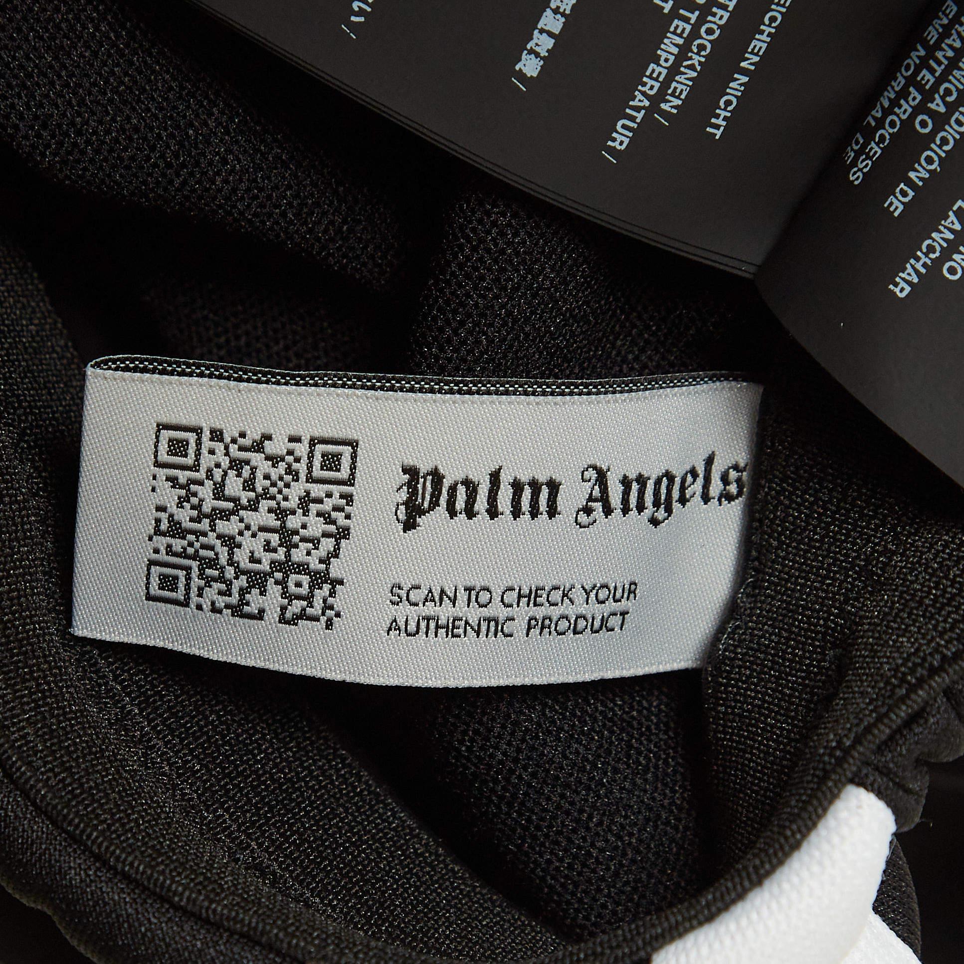 Palm Angels Black Side-Strip Jersey Short XS For Sale 2