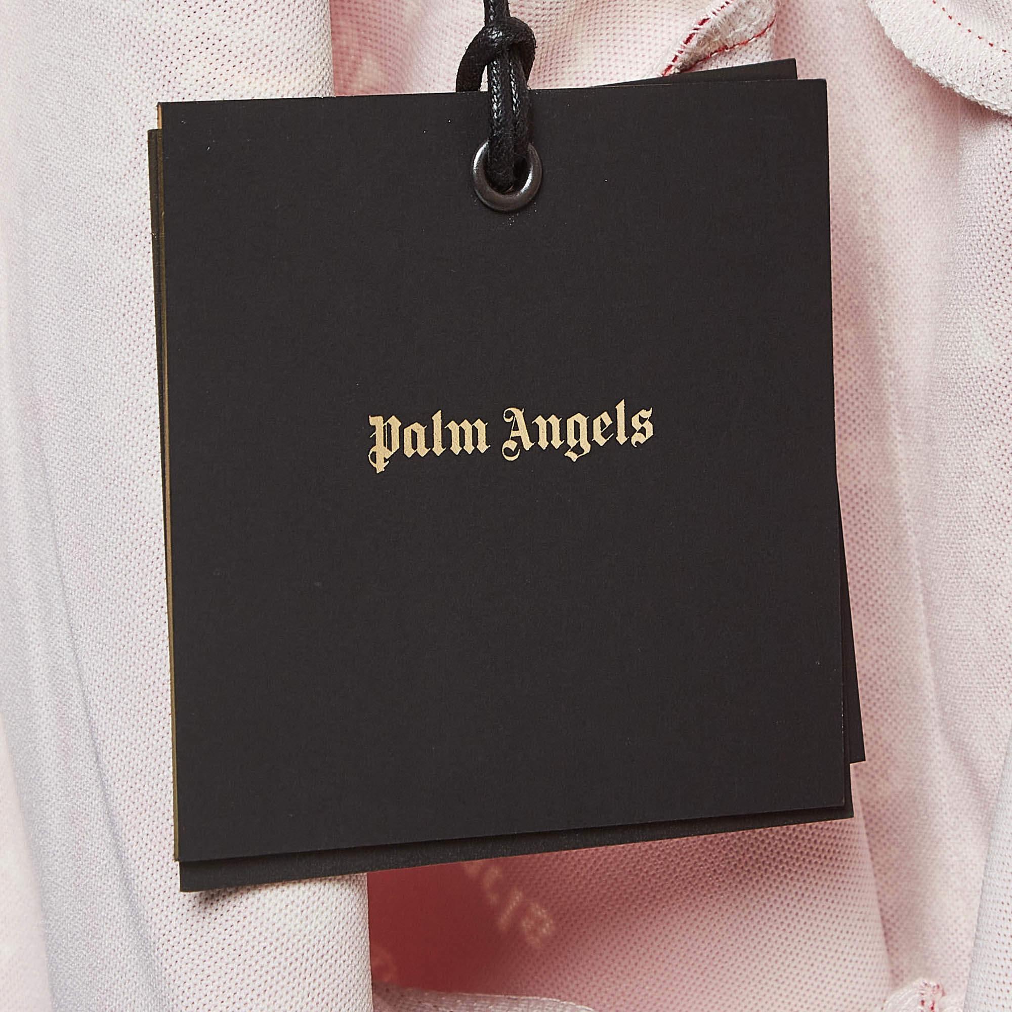 Palm Angels Blue/Red Split Bandana Print Denim Jacket M For Sale 1