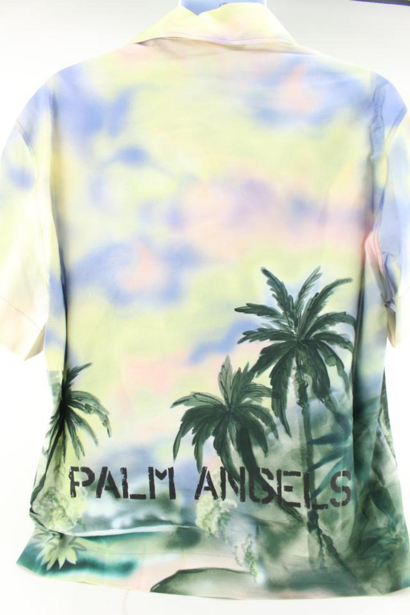 Palm Angels Men's XXXL Size 48 Paradise Heart Button Down Shirt  76pa78s For Sale 3