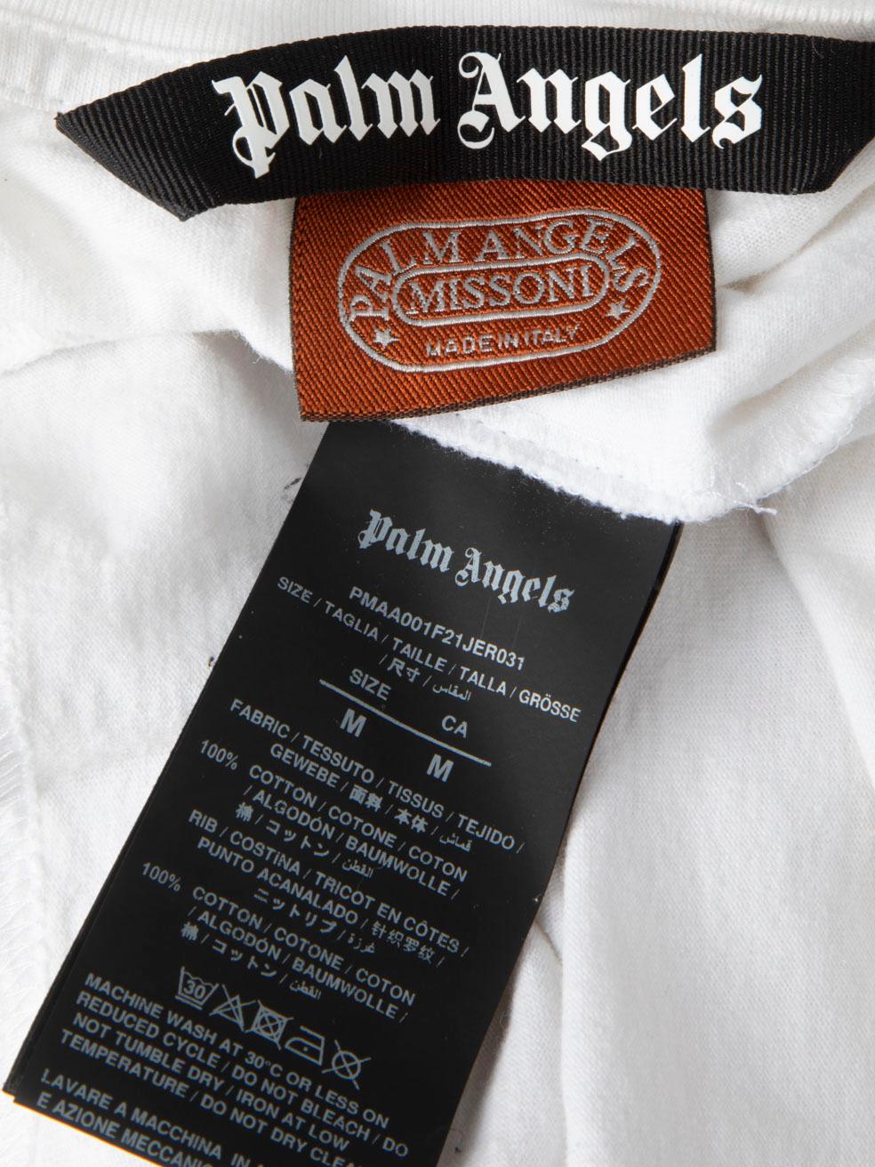 Palm Angels Missoni x Palm Angels White Teddy Bear Print T-Shirt Size M 5