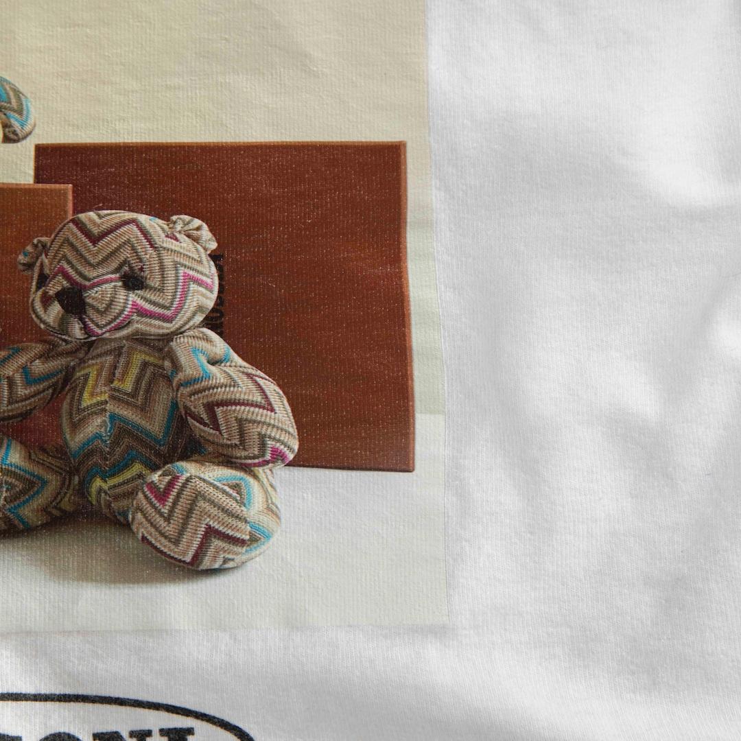 Palm Angels Missoni x Palm Angels White Teddy Bear Print T-Shirt Size M In Good Condition In London, GB