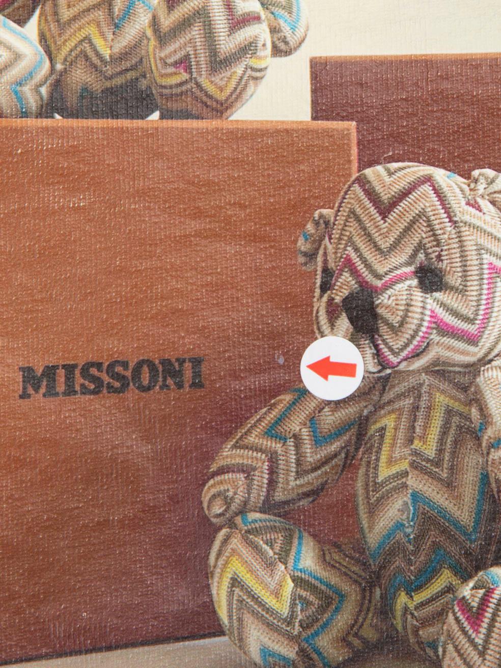 Women's Palm Angels Missoni x Palm Angels White Teddy Bear Print T-Shirt Size M