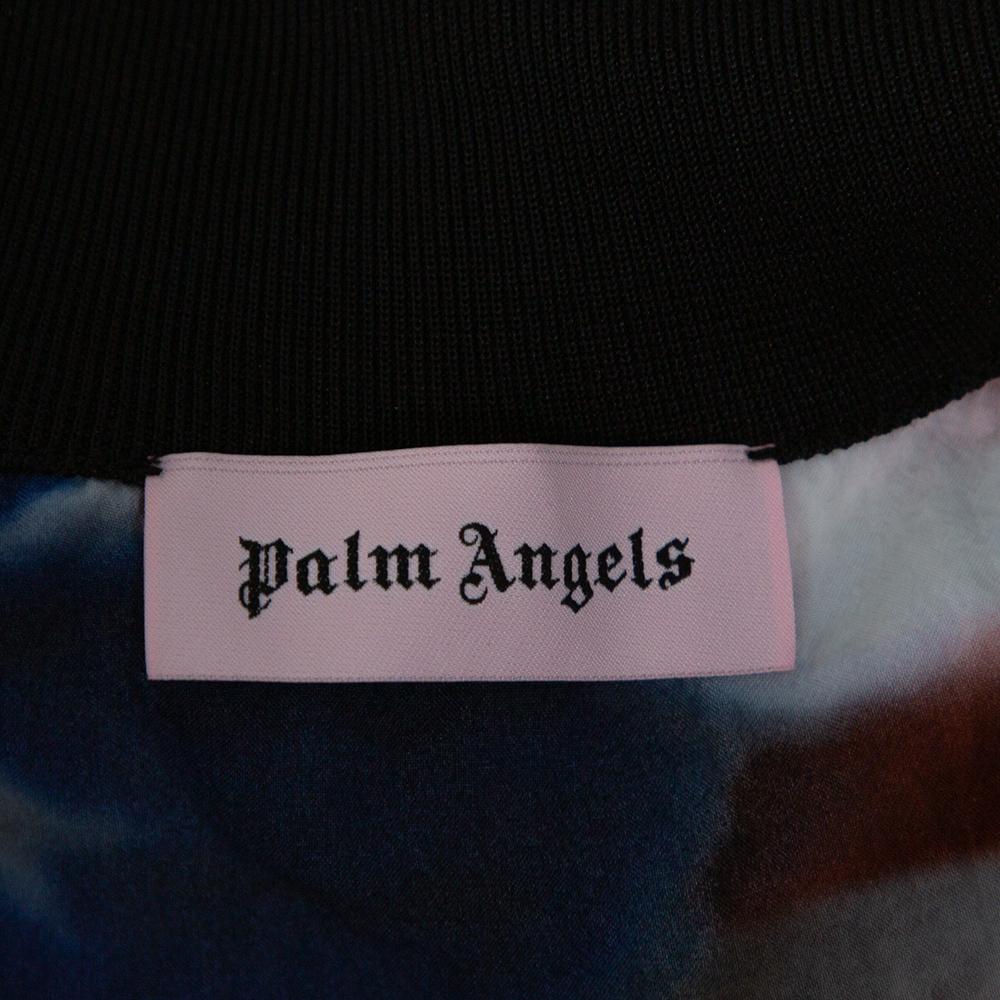 Black Palm Angels Multicolor Eagle and Flag Print Track Jacket XL