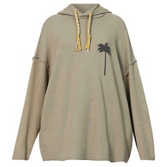 Palm Angels Oversized Printed Cotton Jersey Hoodie