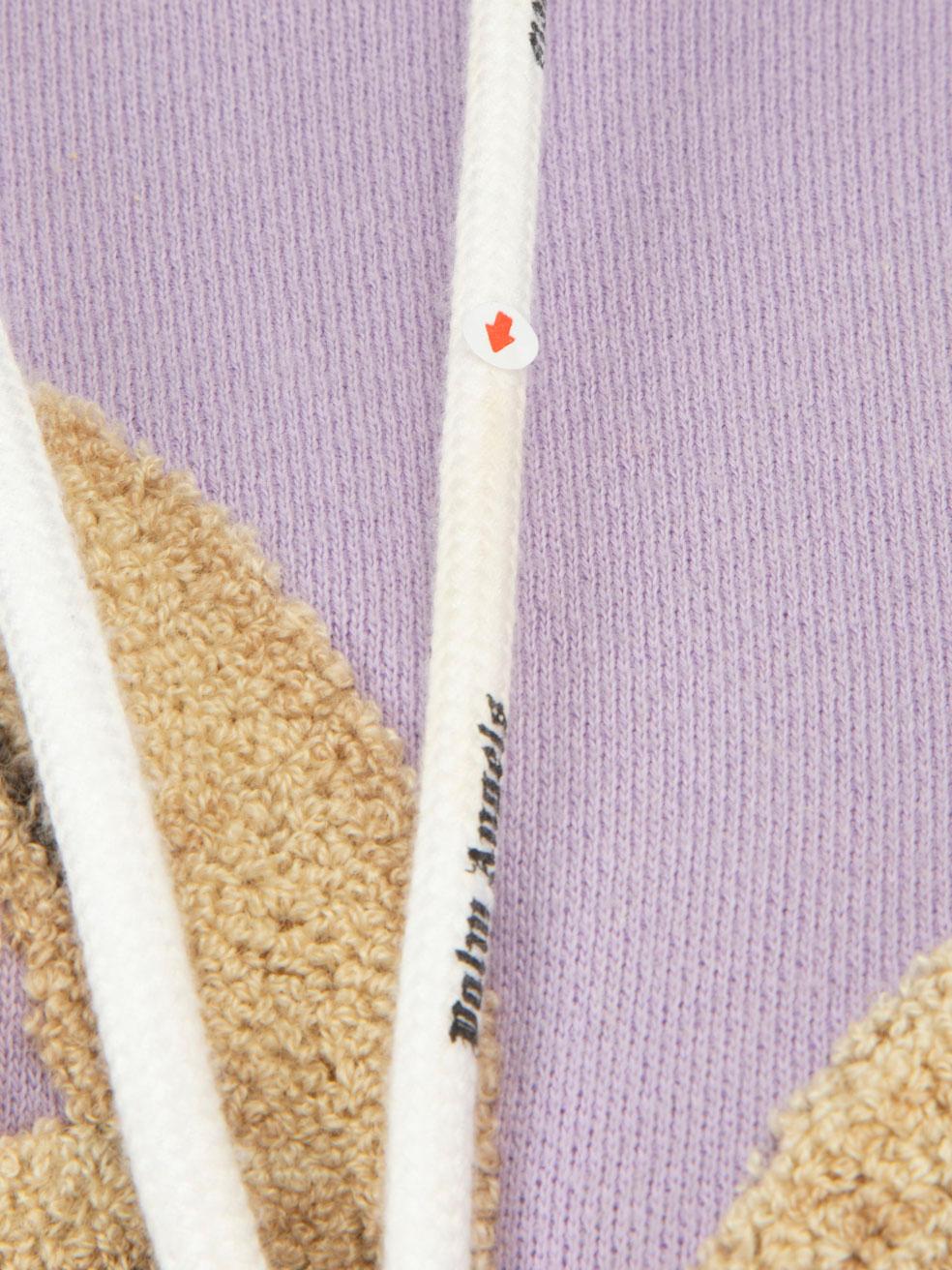 Palm Angels - Sweat à capuche surdimensionné avec motif d'ours violet - Taille S Pour femmes en vente