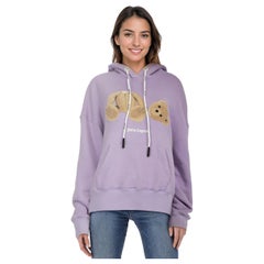 Used Palm Angels Purple Bear Motif Oversized Hoodie Size S