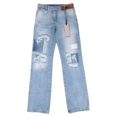 Palm Angels Women's Light Blue Distressed Jeans Size 25