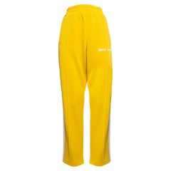 Palm Angels Yellow Synthetic Track Pants L