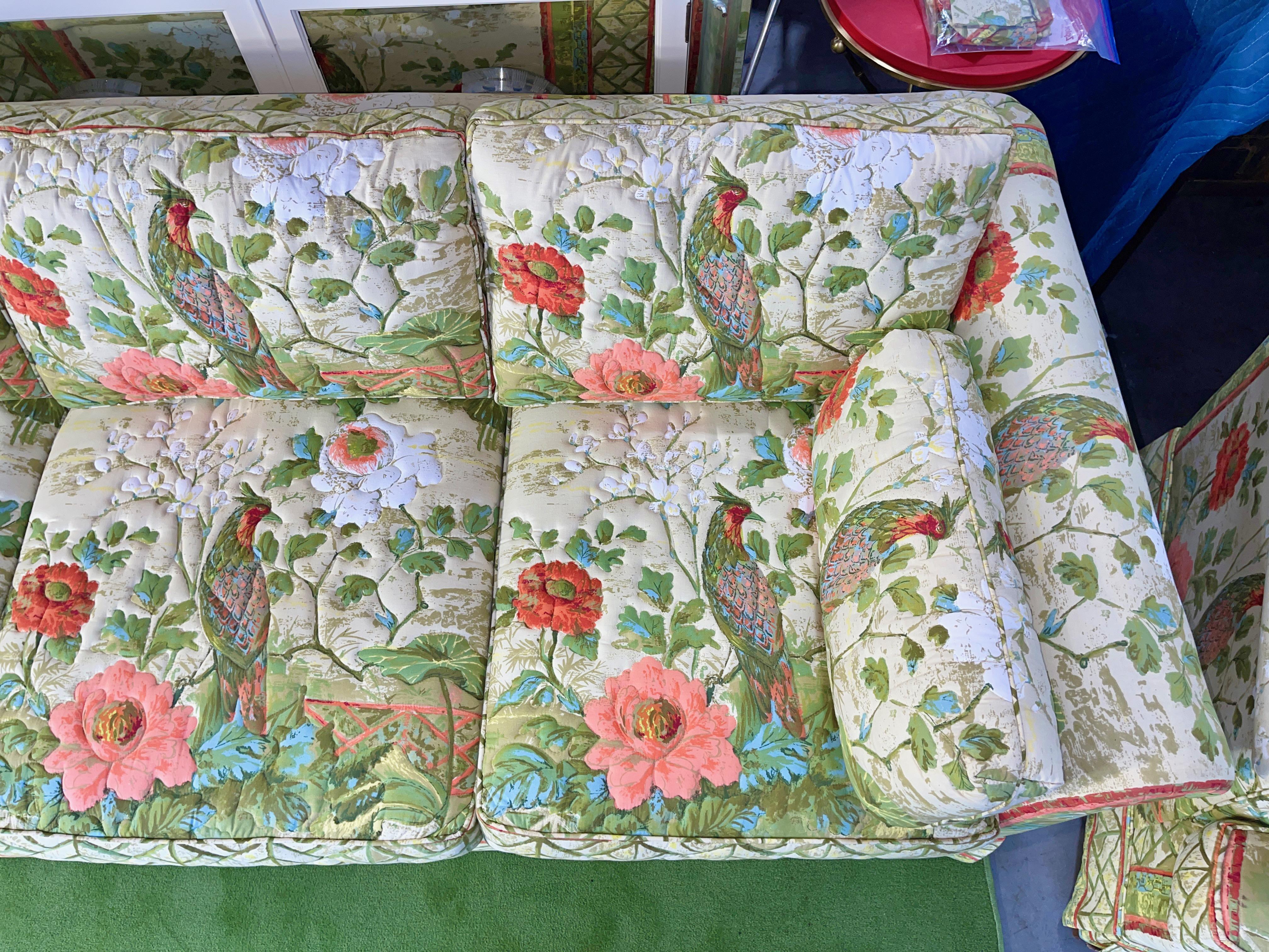 70's floral couch