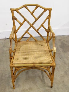 Palm Beach Bamboo Desk and Chippendale Chair