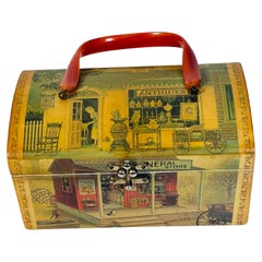 Palm Beach Billie Ross Antique Box Bag w Lucite Handle