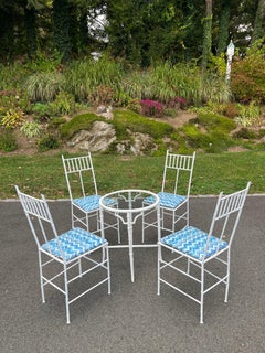 Palm Beach Faux Bamboo Bistro Patio Set