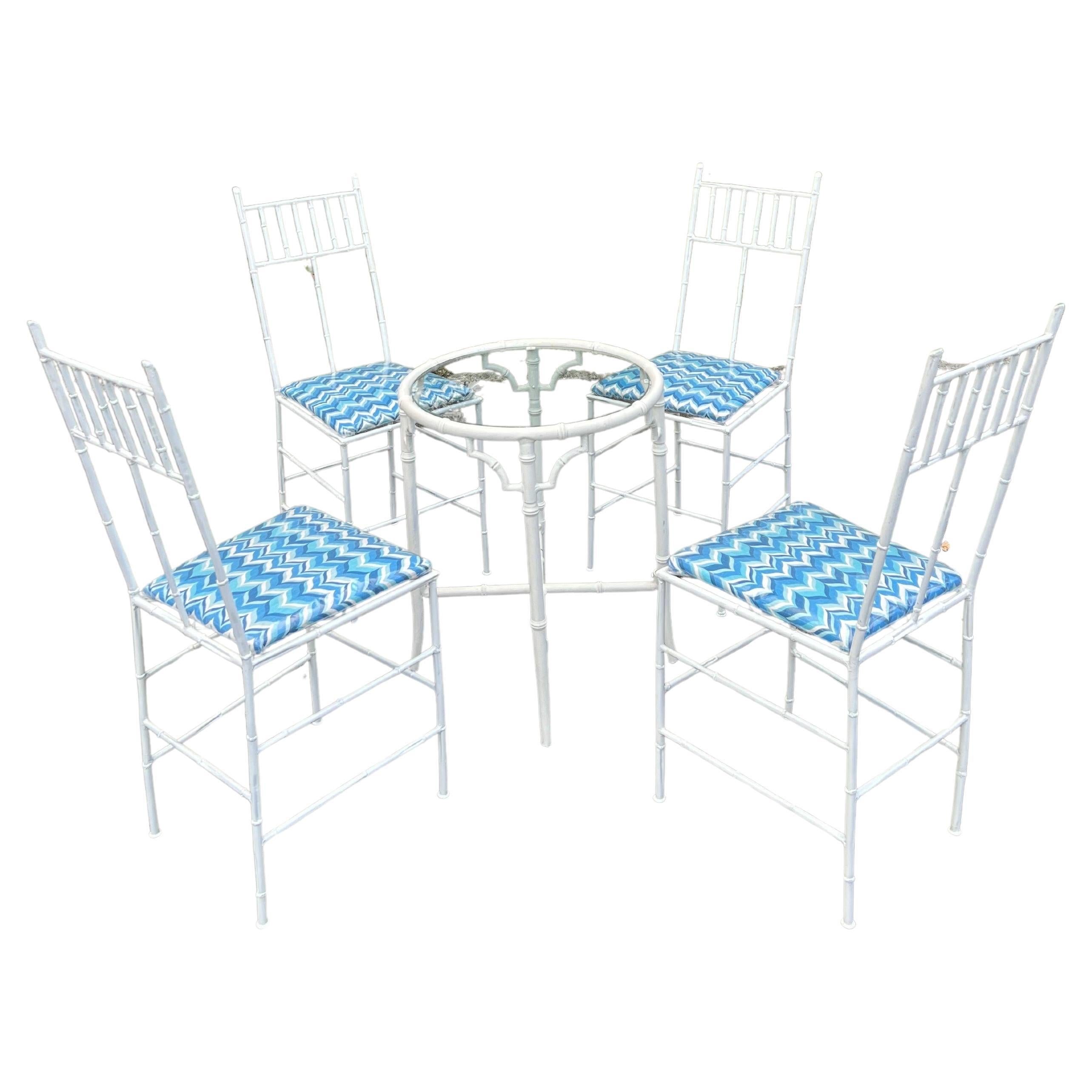 Palm Beach Bistro-Terrassen-Set aus Kunstbambus