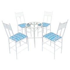 Palm Beach Faux Bamboo Bistro Patio Set