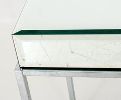 Palm Beach Moderne Konsole aus Chrom und verspiegelter Konsole