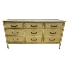 Palm Beach Regency "Bali Hai" Henry Link Style Cream Colored Faux Bamboo Dresser