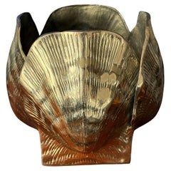 Palm Beach Regency Brass Shell Planter