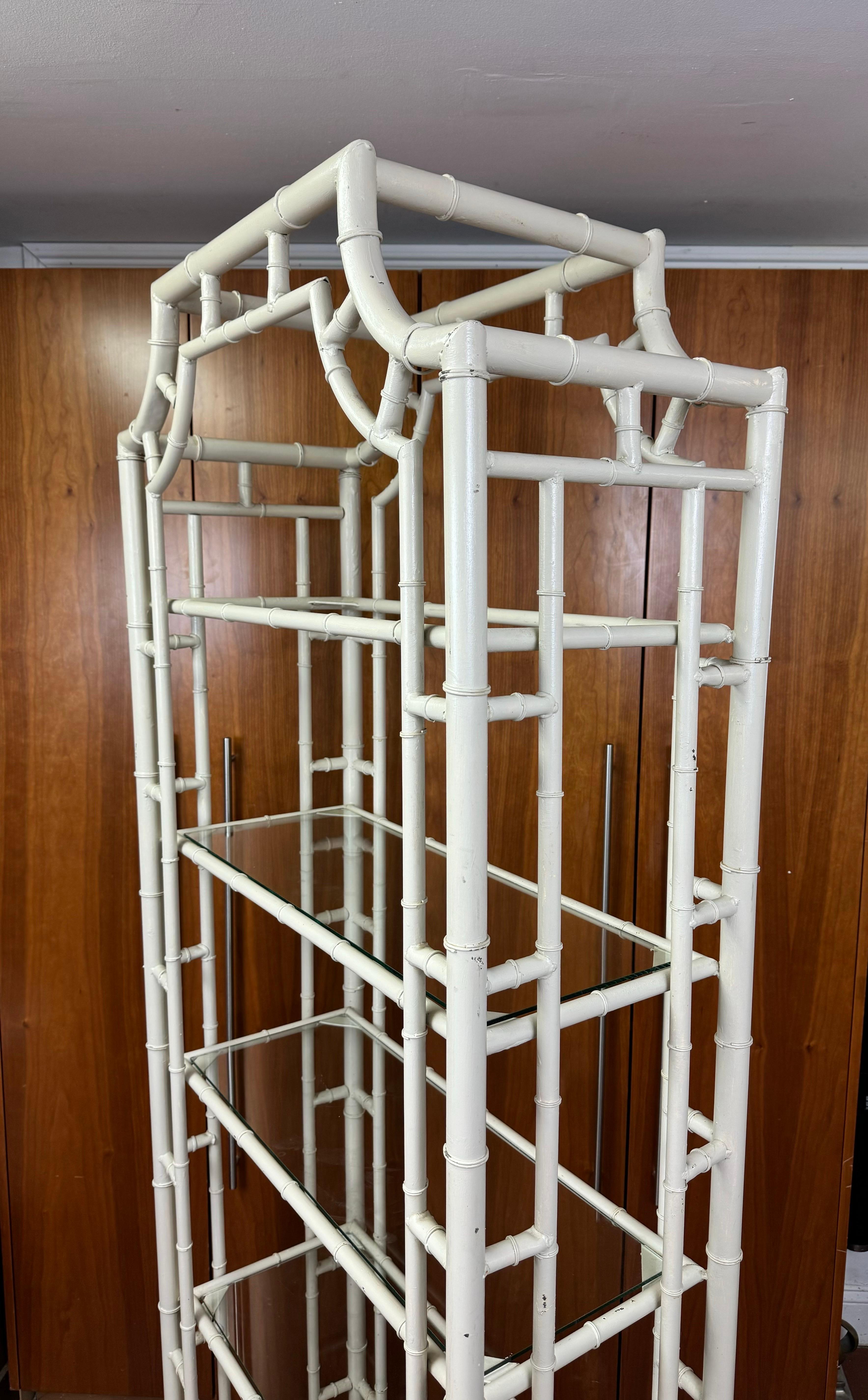 Palm Beach Regency Faux Bamboo Pagoda Etagere 10