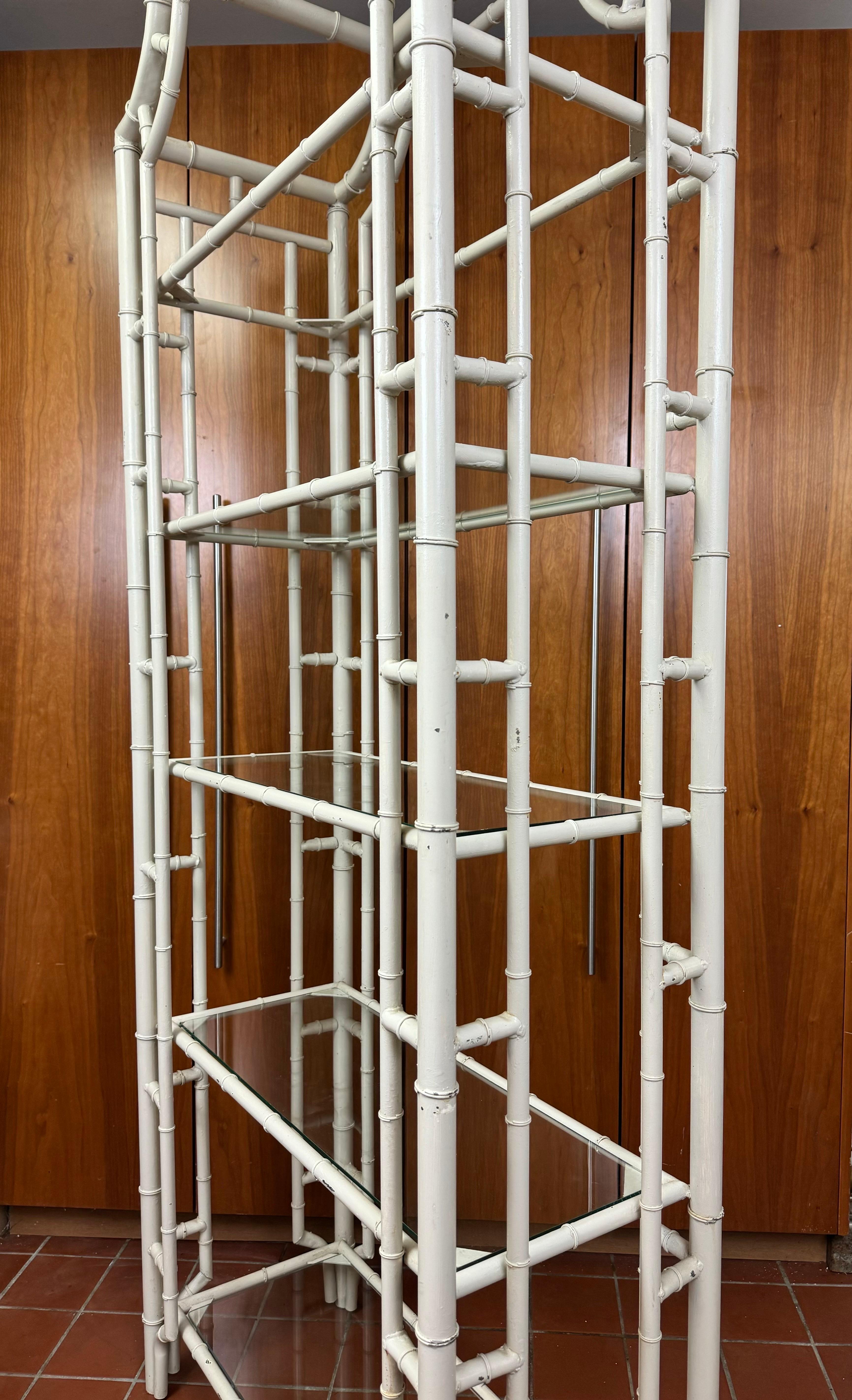Palm Beach Regency Faux Bamboo Pagoda Etagere 11