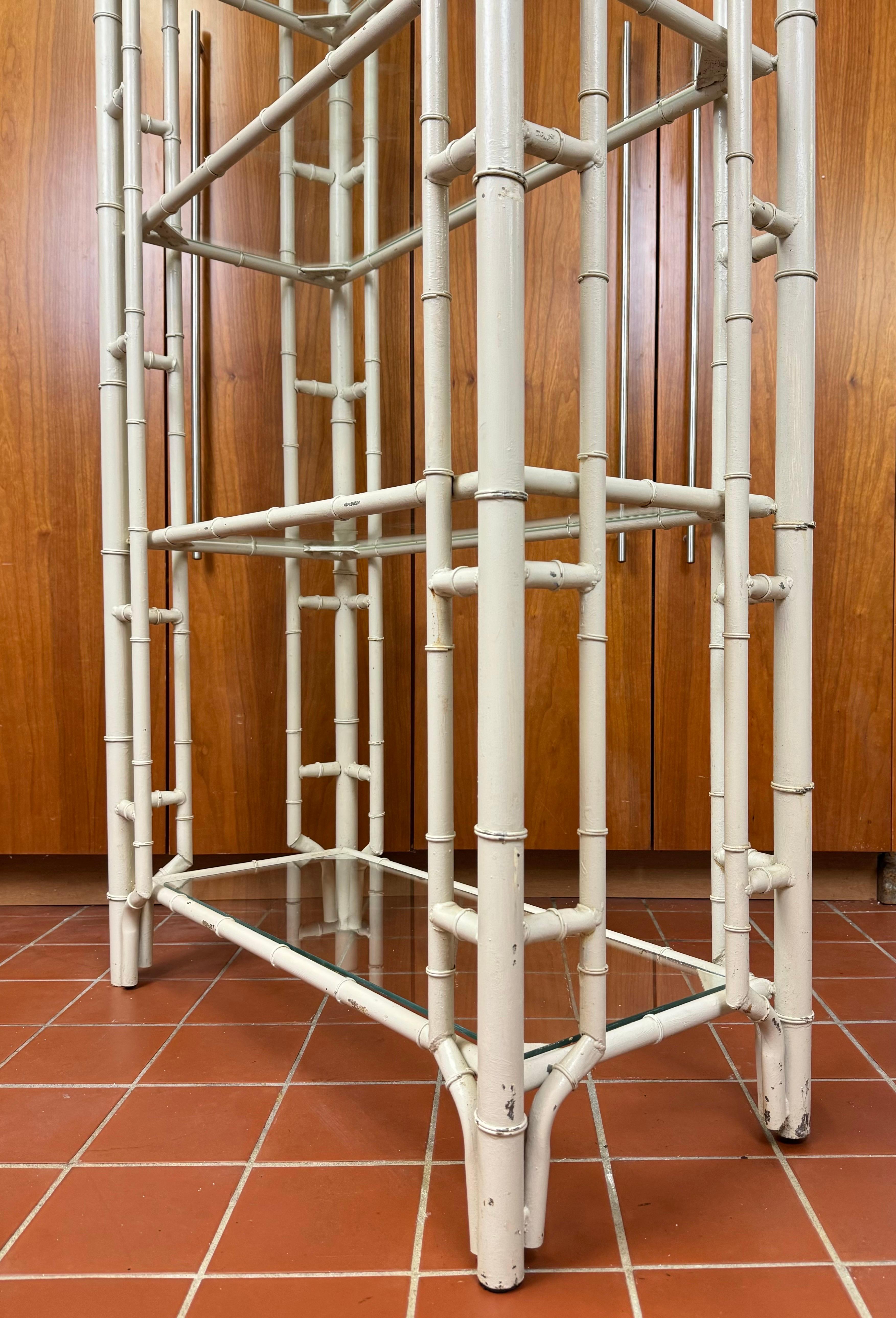 Palm Beach Regency Faux Bamboo Pagoda Etagere 12