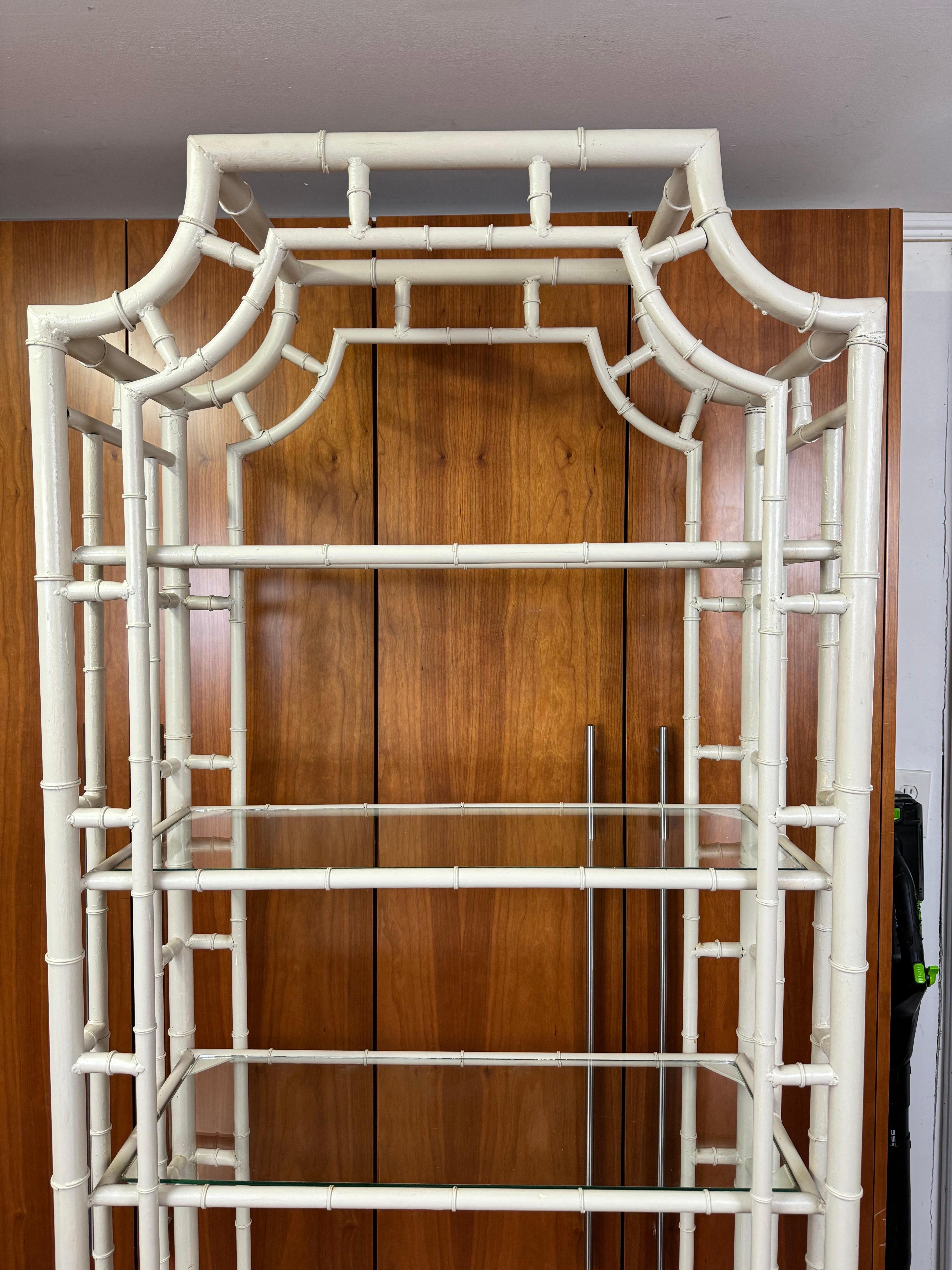 Palm Beach Regency Faux Bamboo Pagoda Etagere 1