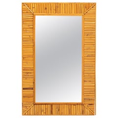 Palm Beach Regency Rattan and Bamboo Rectangular Mirror