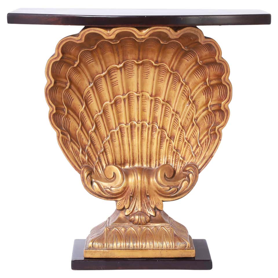 Carved Scallop Shell Console by Grosfeld House For Sale at 1stDibs