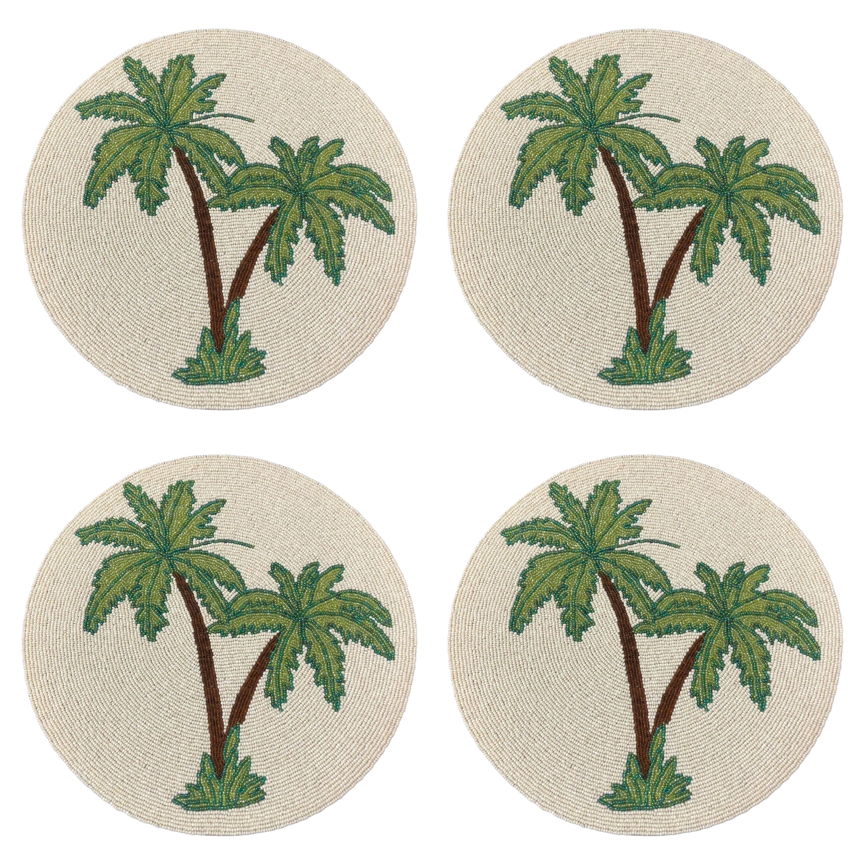 Palm Beaded Placemat Set of 4