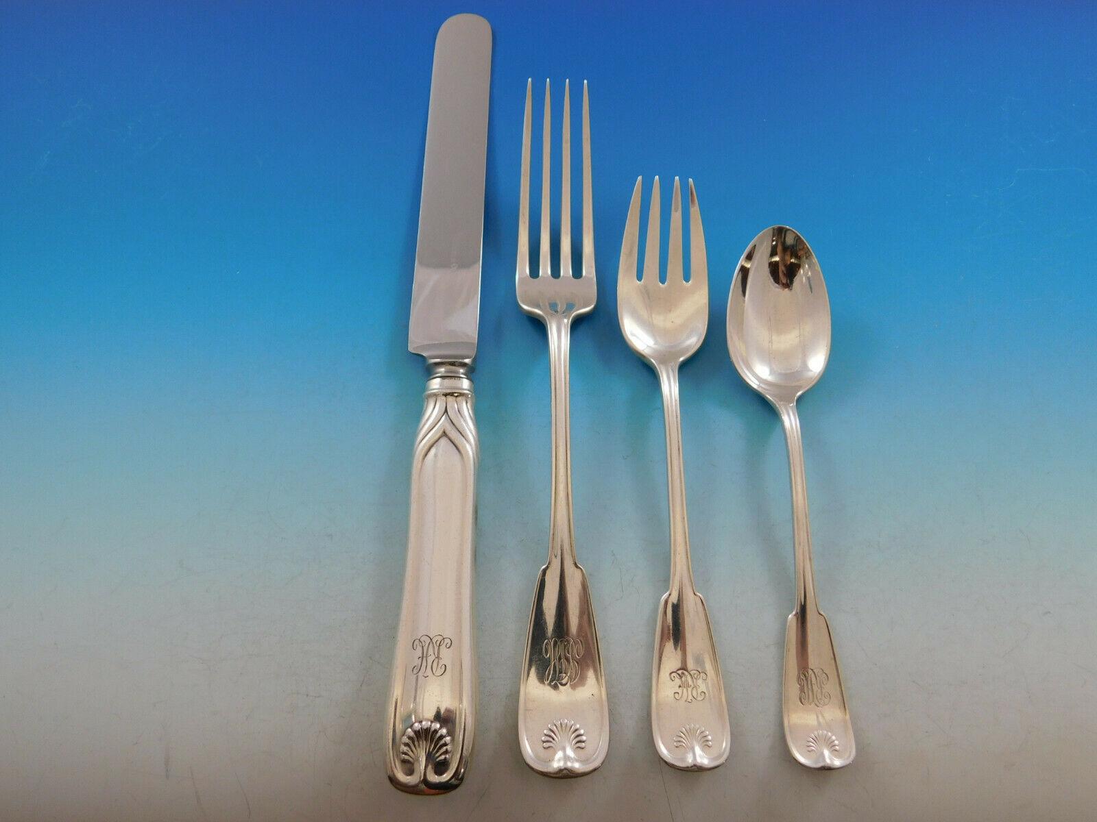 19th Century Palm by Tiffany & Co. Sterling Silver Flatware Set Dinner Service 286 Pieces
