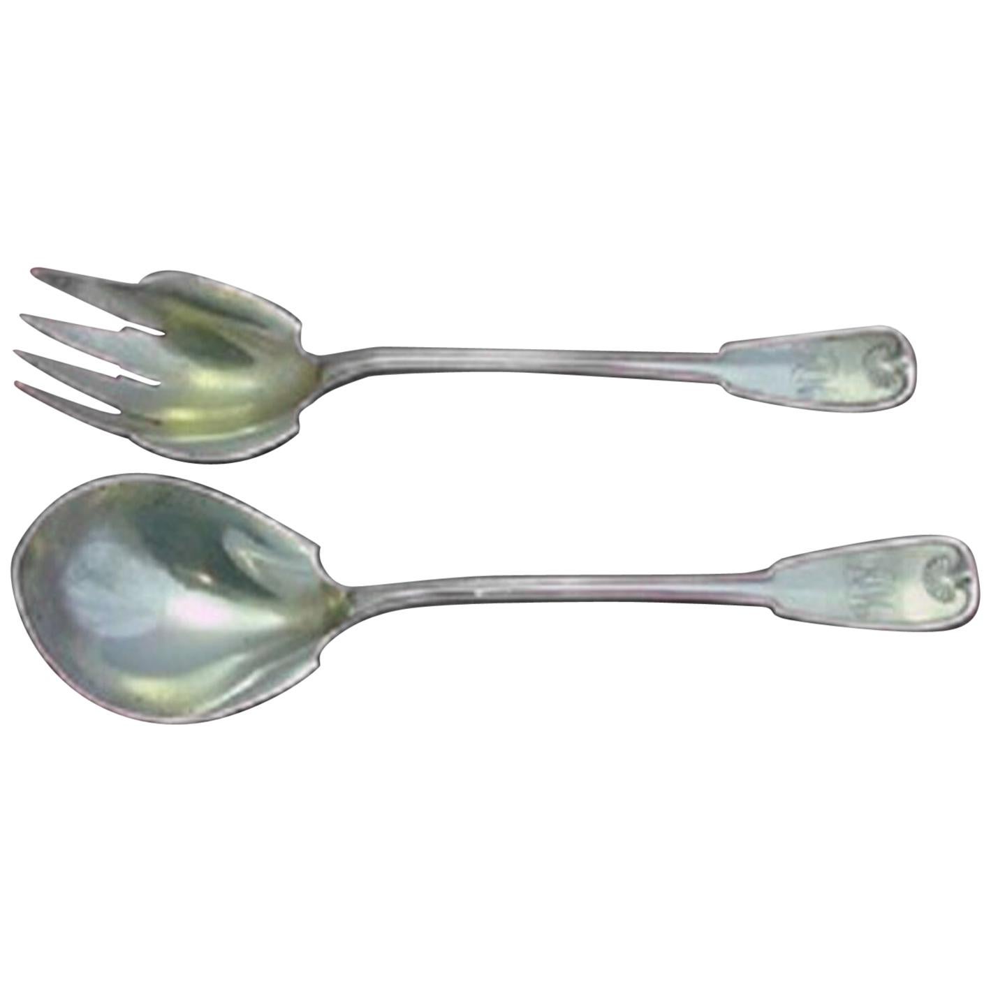 Palm By Tiffany Sterling Silver Salad Serving Set 2pc