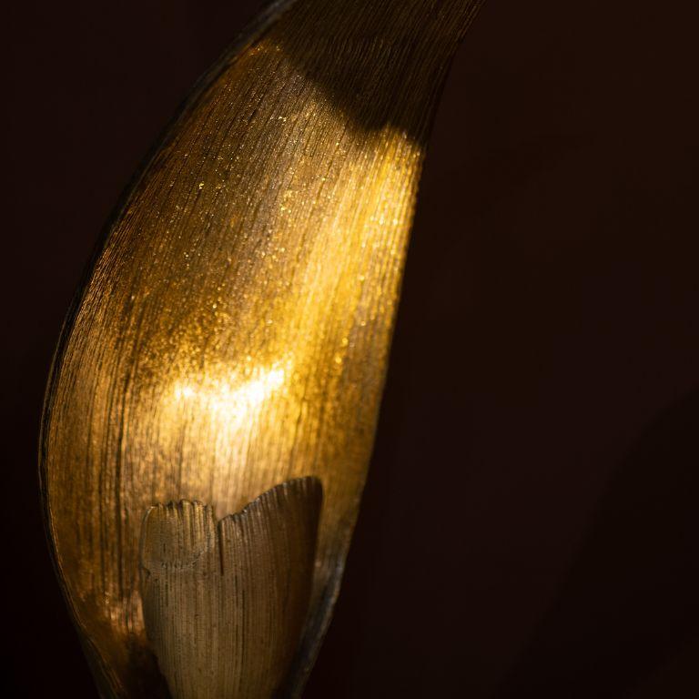 Palm Floor - Illuminazione in metallo dorato con base in marmo Design organico In condizioni Nuovo in vendita a Porto, PT