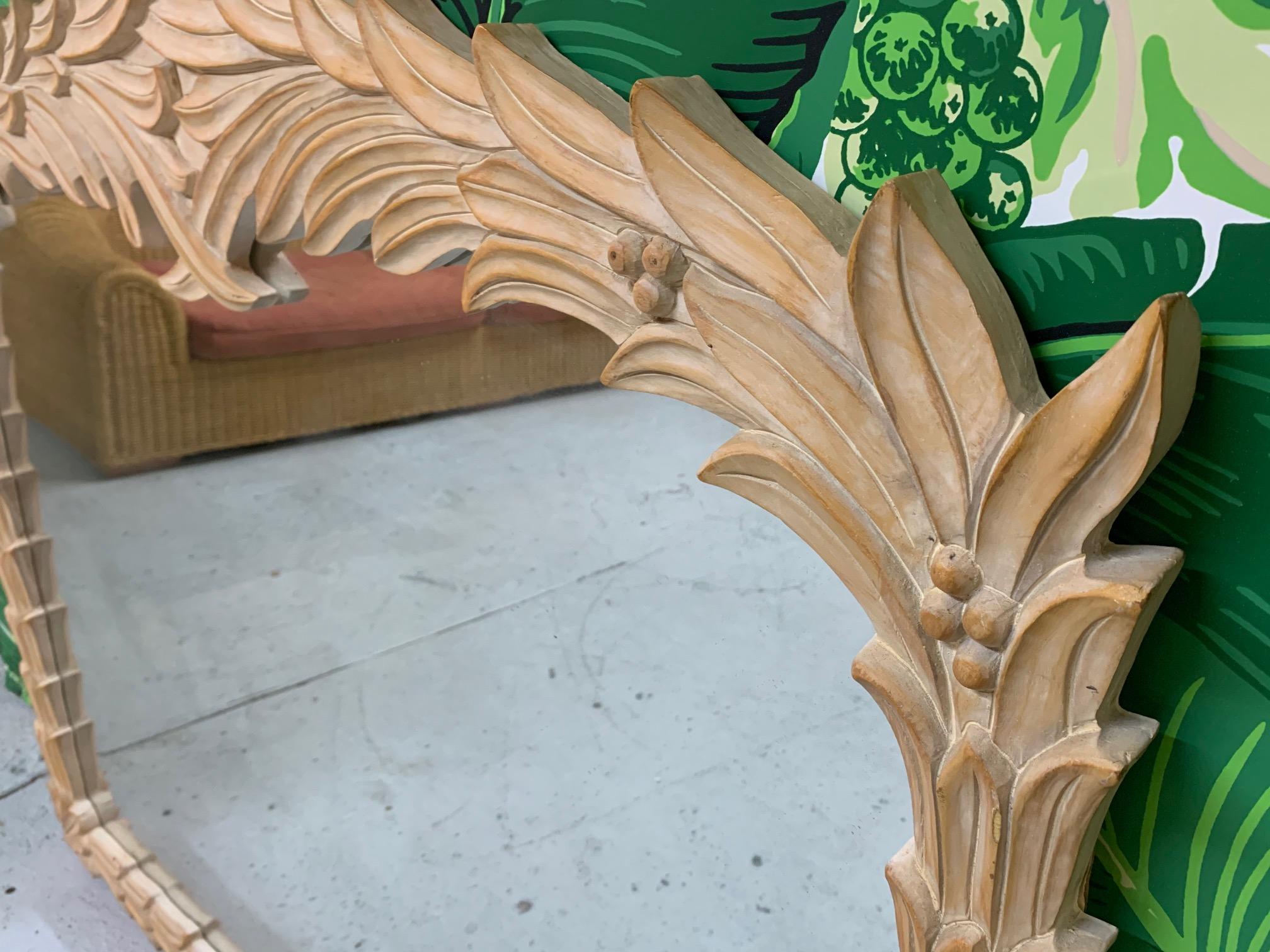 Late 20th Century Palm Frond Wall Mirror Attributed to Serge Roche