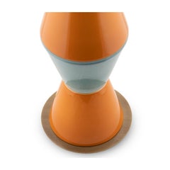 Palm Large Aquamarine and Orange Table Lamp