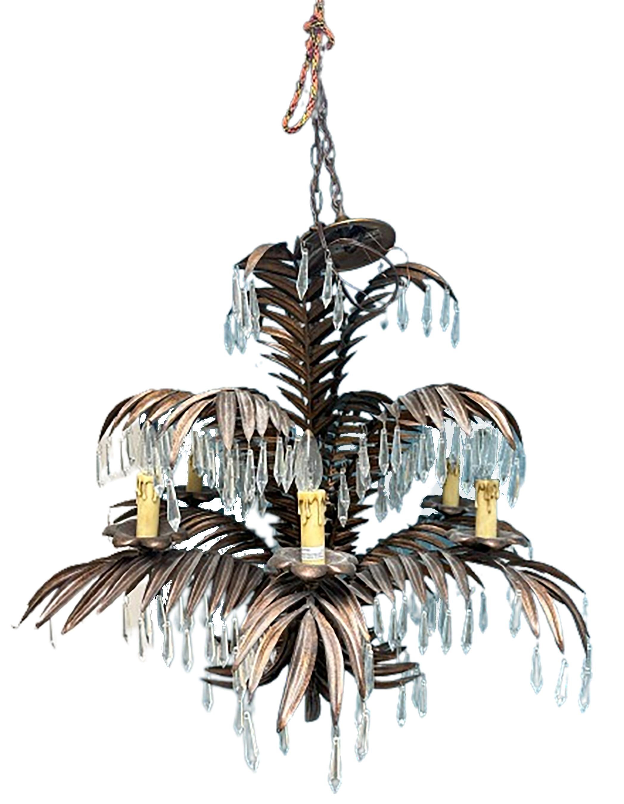 palm tree chandelier
