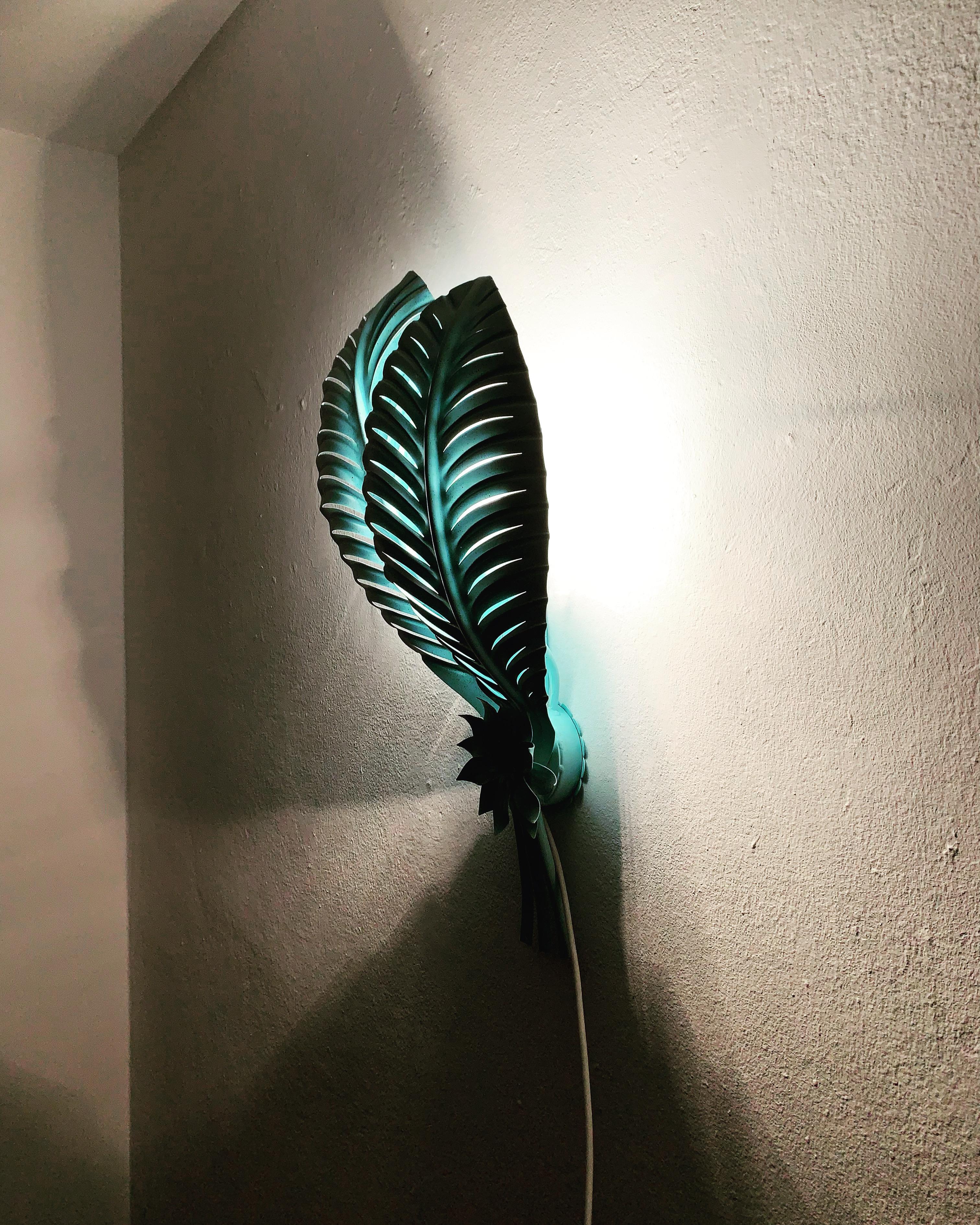 Lampada da parete Palm Leaf di Hans Kögl in vendita 3