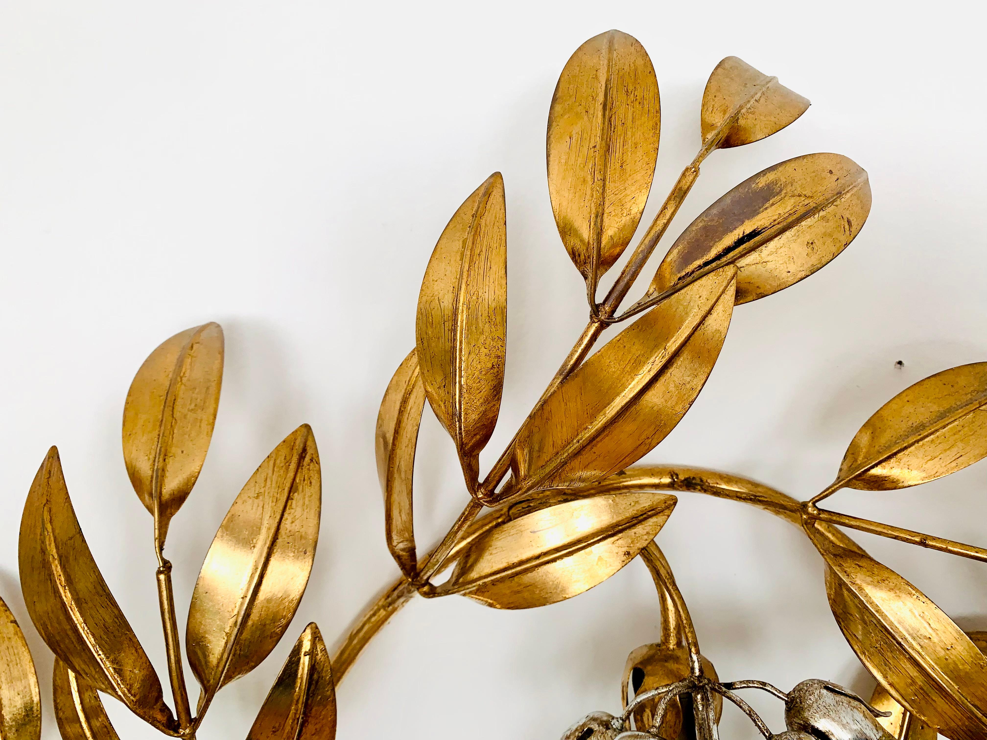Palm Leaf Wall Lamp by Hans Kögl For Sale 7