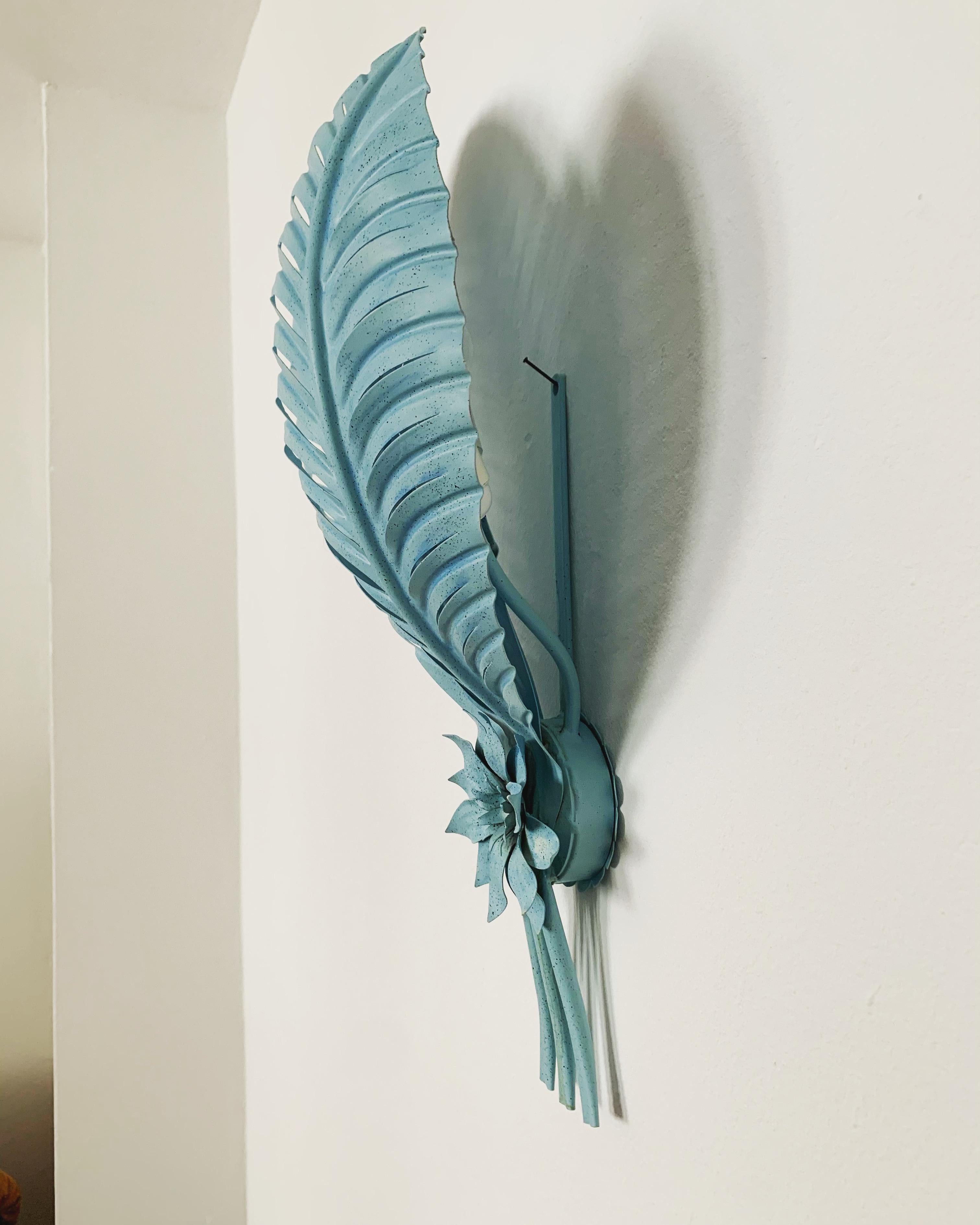 Fine XX secolo Lampada da parete Palm Leaf di Hans Kögl in vendita