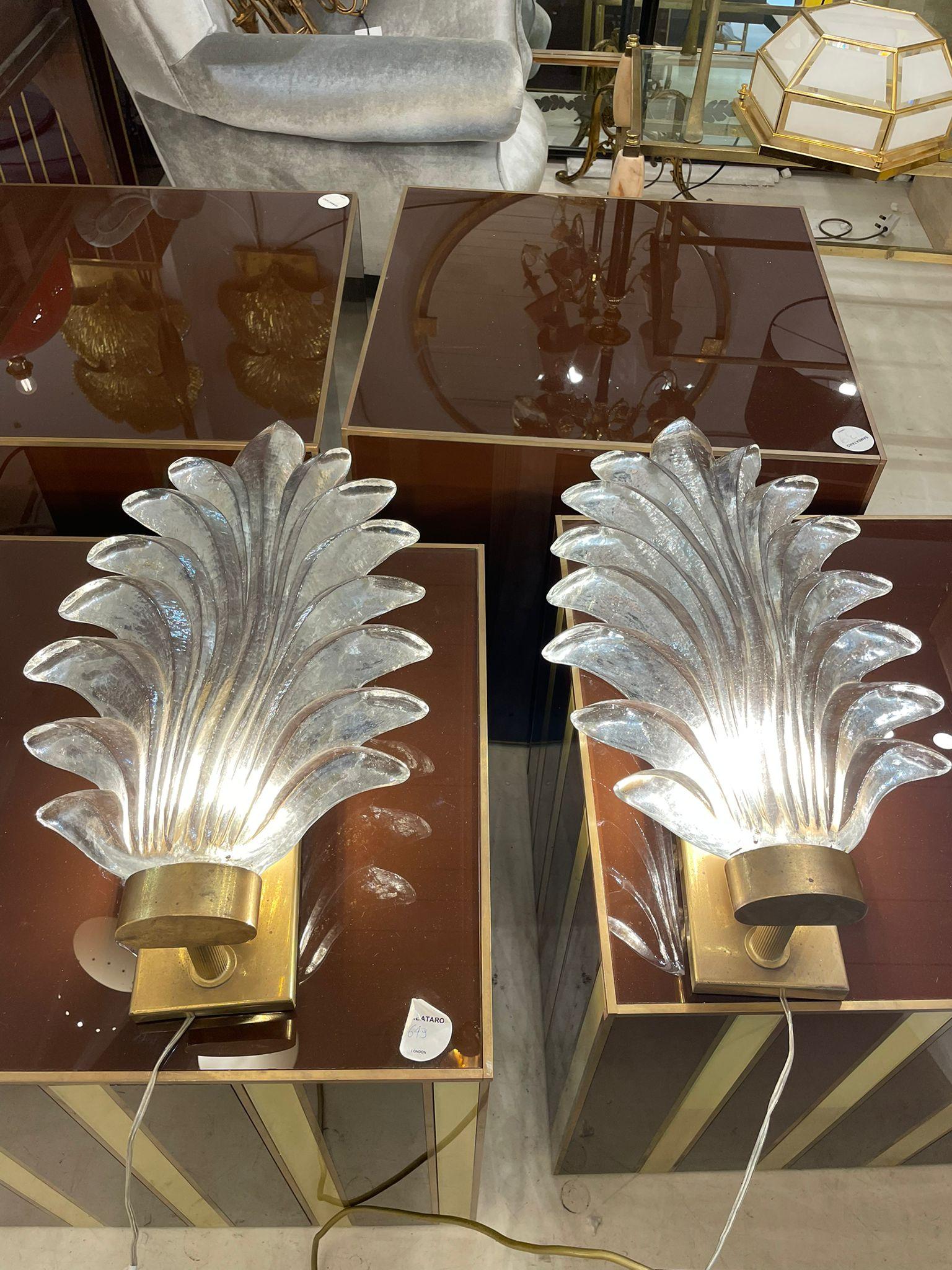 A fantastic pair wall lights in Murano 