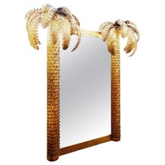 Palm Mirror "Maison Jansen" Style, a Pair Available