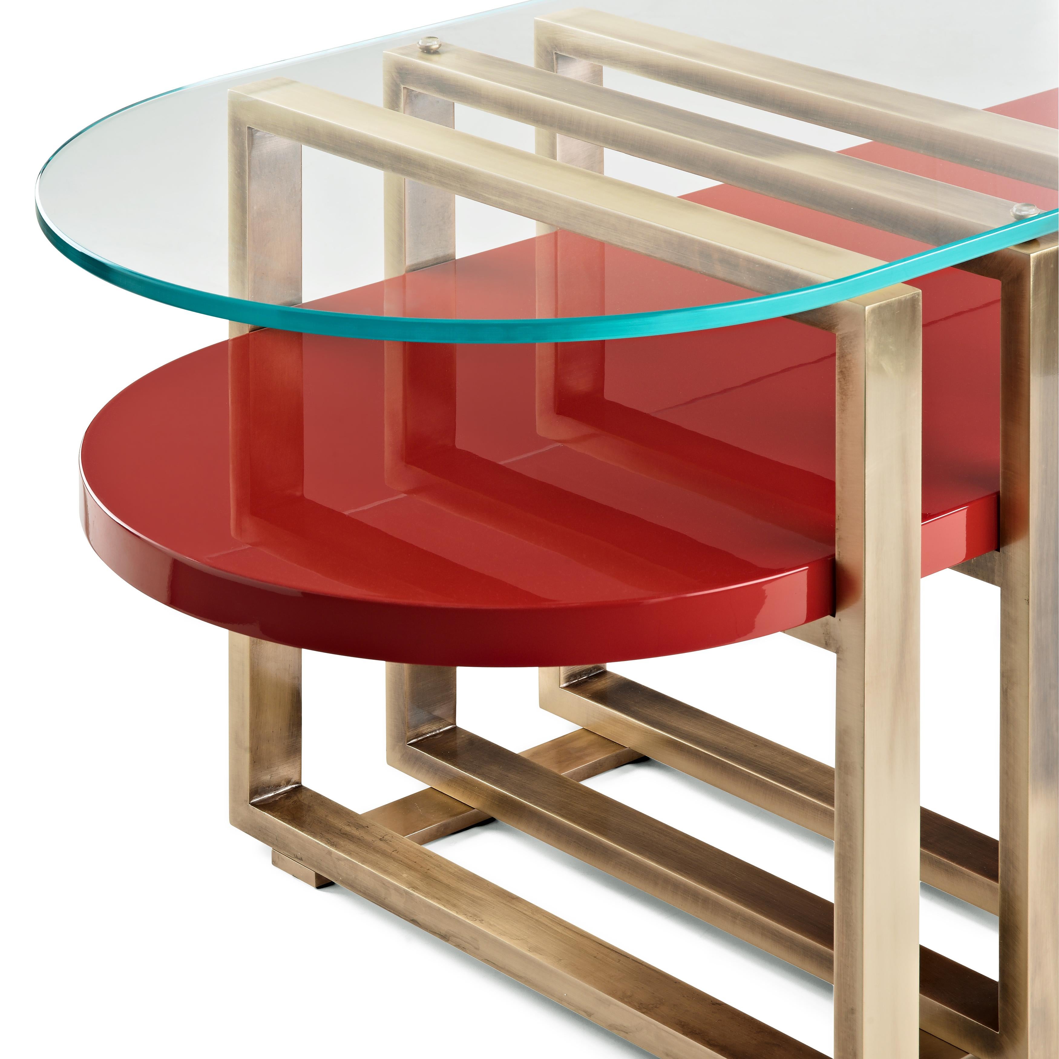 Palm Oval Coffee Table by Marioni In New Condition For Sale In Geneve, CH