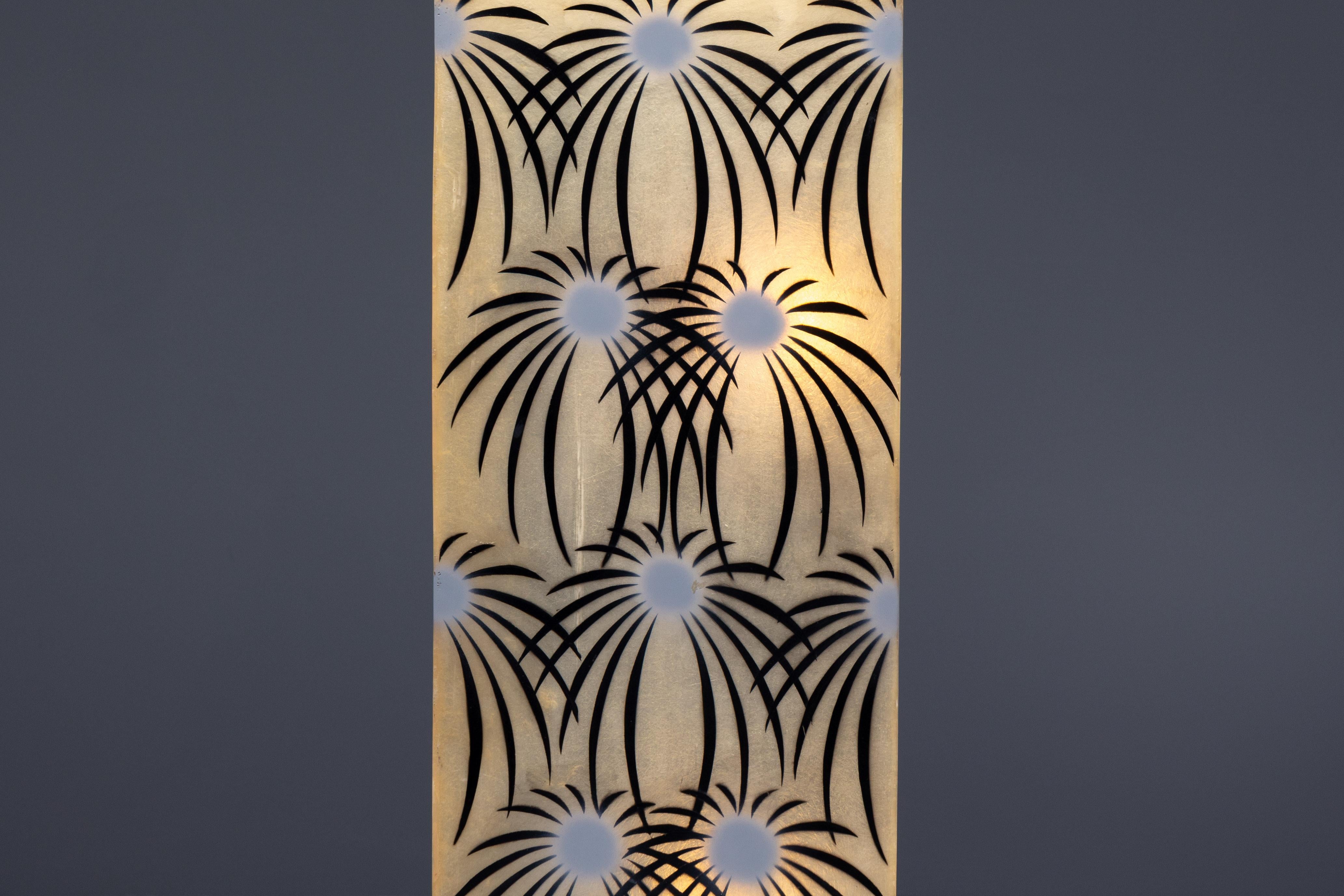 Fin du 20e siècle Lampadaire en fibre de verre à motif de palmier, Italie, 1970 en vente