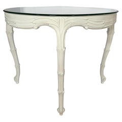 Mesa de comedor redonda «Game» de Palm Regency para el vestíbulo central, estilo «Serge Roche Plaster»