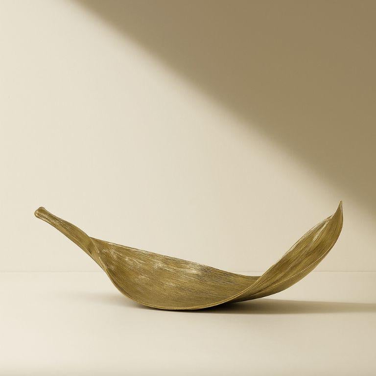 Palm - Plateau poli sculptural avec design/One naturel en vente 4