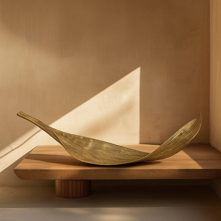 XXIe siècle et contemporain Palm - Plateau poli sculptural avec design/One naturel en vente