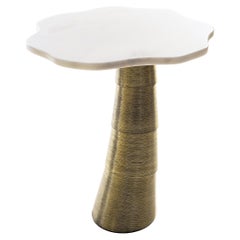 Palm Side Table, Estremoz and Brass, InsidherLand by Joana Santos Barbosa